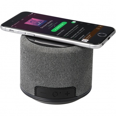 Logo trade promotional merchandise picture of: Fiber 3W wireless charging Bluetooth® speaker