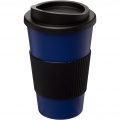 Americano® 350 ml insulated tumbler with grip, Blue / Solid black