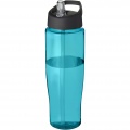 H2O Active® Tempo 700 ml spout lid sport bottle, Aqua blue / Solid black