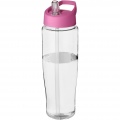 H2O Active® Tempo 700 ml spout lid sport bottle, Transparent / Pink