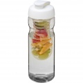 H2O Active® Base 650 ml flip lid sport bottle & infuser, Transparent / White