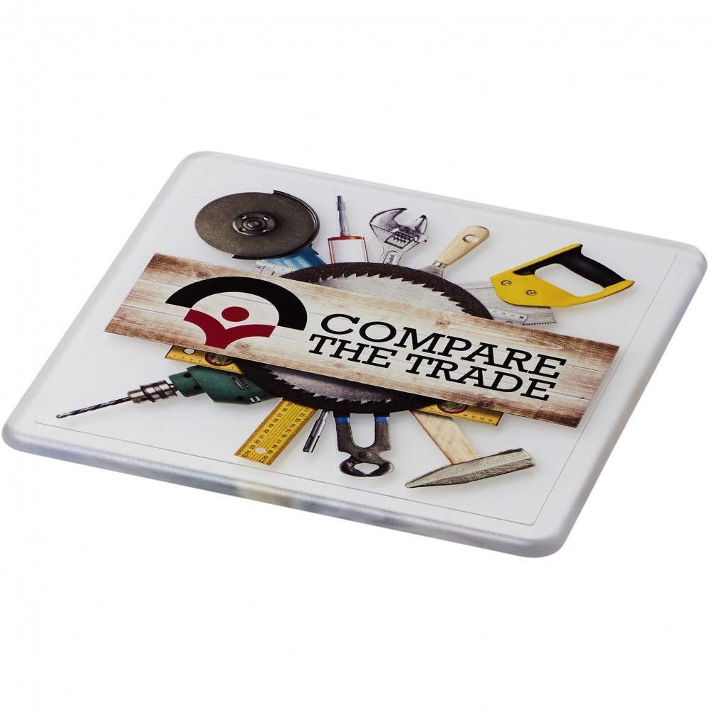 Logotrade promotional product image of: Renzo square plastic coaster