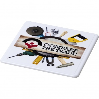 Logo trade promotional merchandise photo of: Renzo square plastic coaster