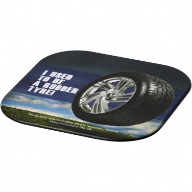 Logotrade promotional product picture of: Brite-Mat® square coaster with tyre material