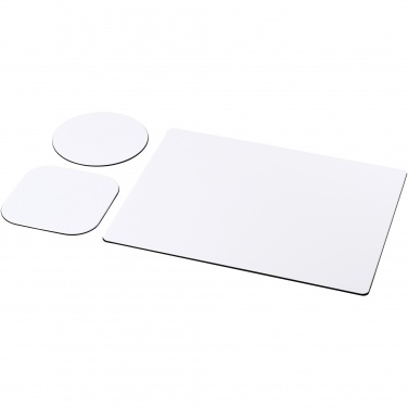 Logo trade business gift photo of: Brite-Mat® mouse mat and coaster set combo 1