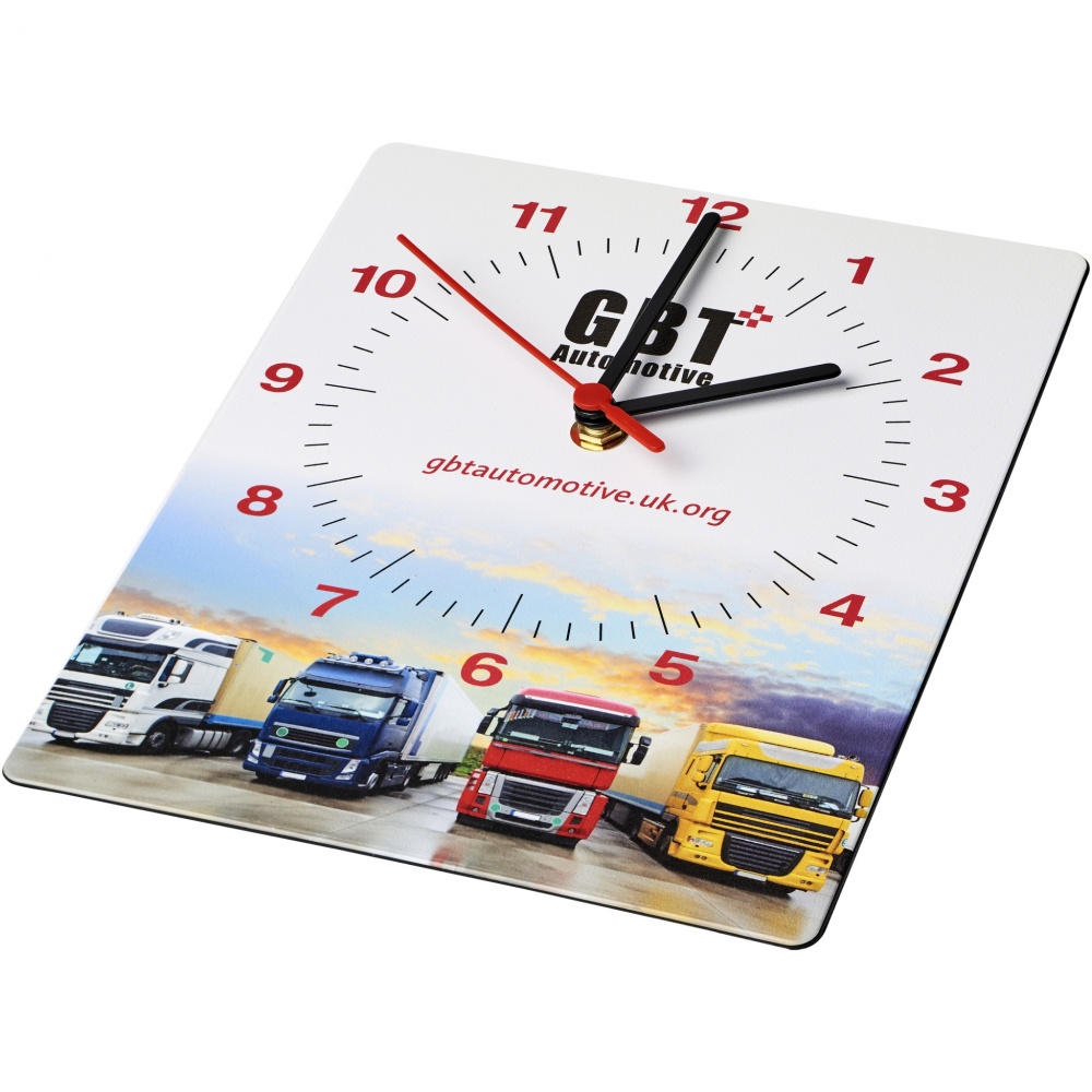 Logo trade promotional merchandise picture of: Brite-Clock® rectangular wall clock