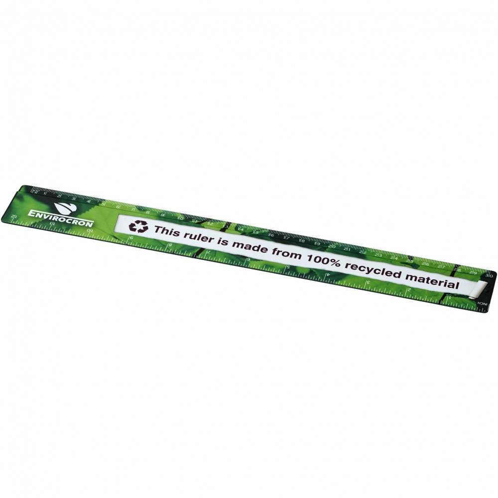 Logotrade corporate gift picture of: Terran 30 cm ruler from 100% recycled plastic