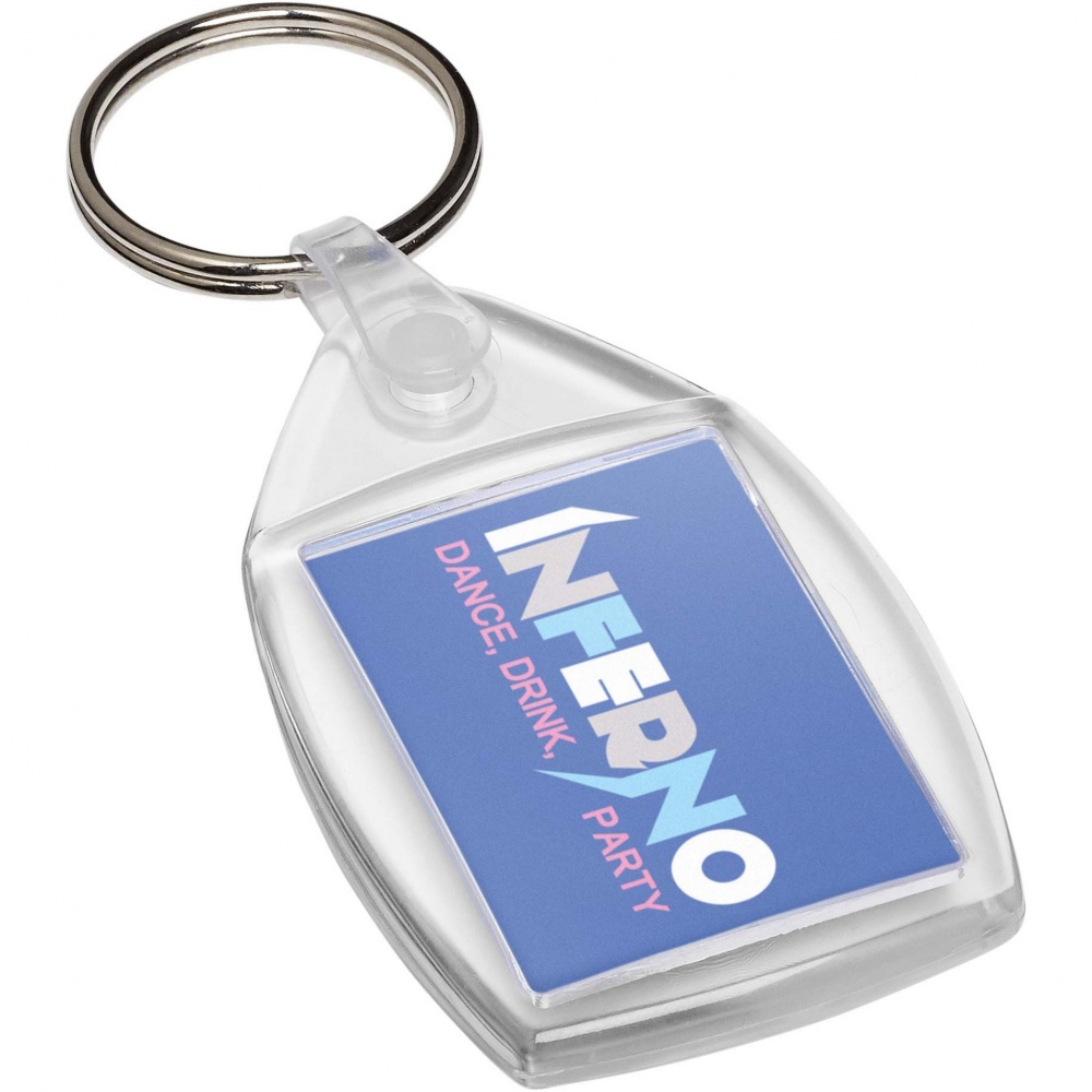 Logo trade promotional item photo of: Lita P6 keychain with plastic clip