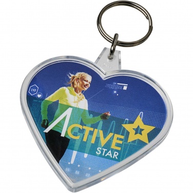 Logotrade advertising product picture of: Combo heart-shaped keychain