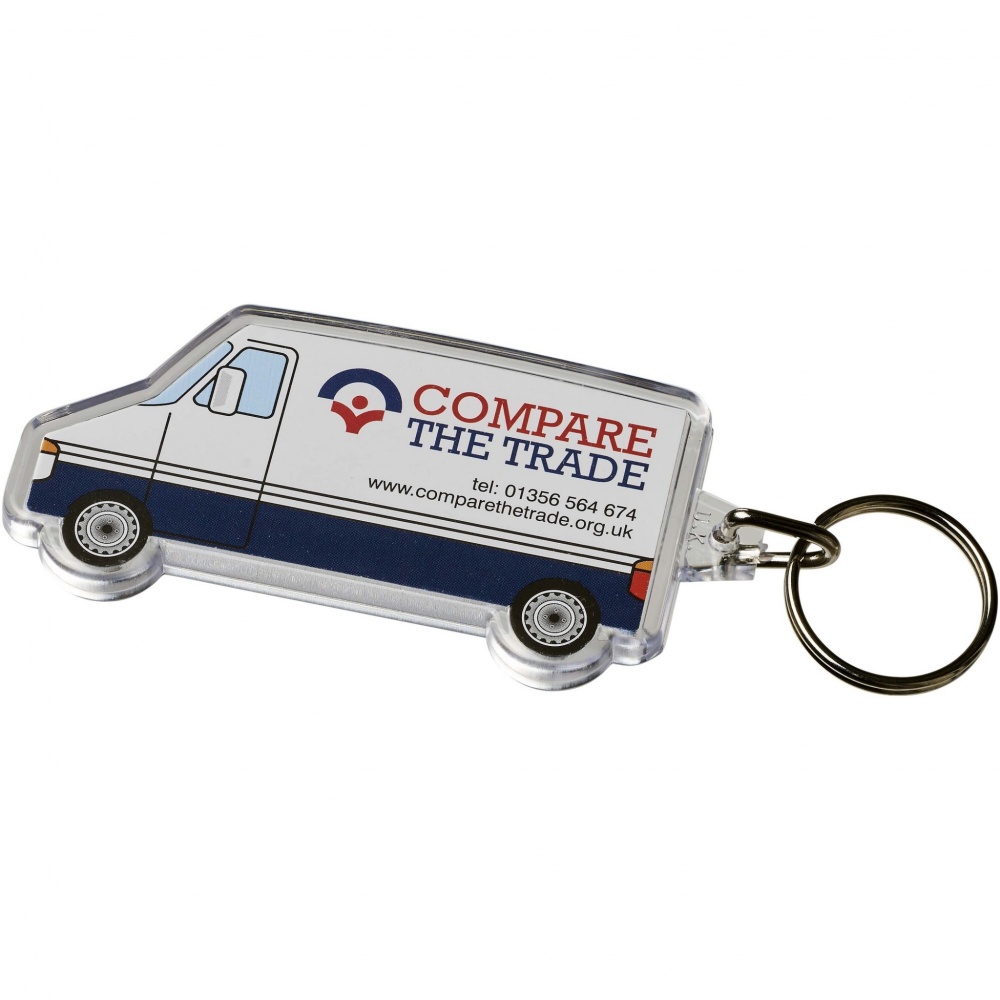 Logo trade promotional merchandise image of: Combo van-shaped keychain