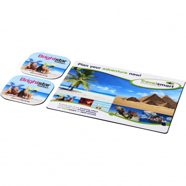 Logotrade corporate gift image of: Brite-Mat® mouse mat and coaster set combo 3