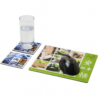 Logo trade promotional products picture of: Q-Mat® mouse mat and coaster set combo 3