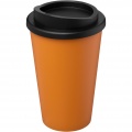 Americano® Recycled 350 ml insulated tumbler, Orange / Solid black