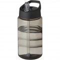 H2O Active® Bop 500 ml spout lid sport bottle, Charcoal / Solid black