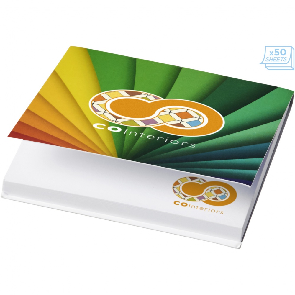 Logotrade promotional merchandise image of: Sticky-Mate® soft cover squared sticky notes 75x75mm