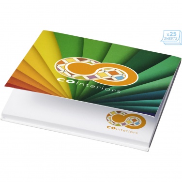 Logo trade promotional giveaway photo of: Sticky-Mate® soft cover squared sticky notes 75x75mm