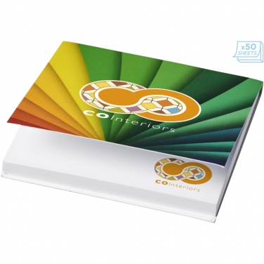 Logo trade business gift photo of: Sticky-Mate® soft cover squared sticky notes 75x75mm