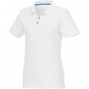 Logo trade business gifts image of: Beryl short sleeve women's organic recycled polo