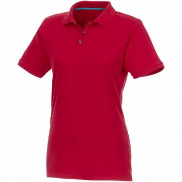 Logo trade business gifts image of: Beryl short sleeve women's organic recycled polo