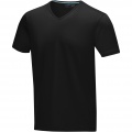 Kawartha short sleeve men's organic V-neck t-shirt, Solid black