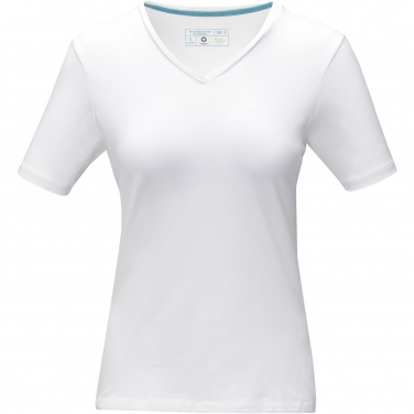 Logo trade promotional gifts image of: Kawartha short sleeve women's organic V-neck t-shirt