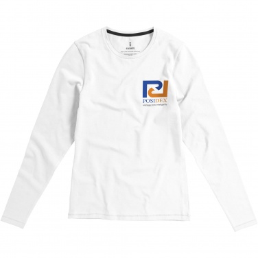 Logo trade promotional gifts image of: Ponoka long sleeve women's organic t-shirt