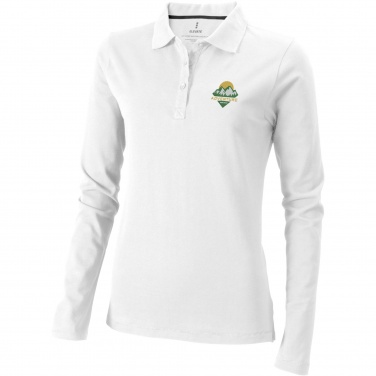 Logo trade corporate gifts image of: Oakville long sleeve women's polo