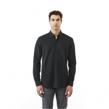 Logo trade advertising products picture of: Bigelow long sleeve men's pique shirt