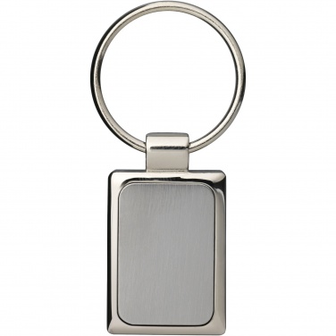 Logo trade business gifts image of: Sergio rectangular metal keychain