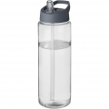 H2O Active® Vibe 850 ml spout lid sport bottle, Transparent / Storm grey