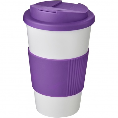 Logo trade promotional giveaway photo of: Americano® 350 ml tumbler with grip & spill-proof lid