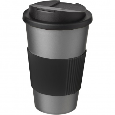 Logo trade business gifts image of: Americano® 350 ml tumbler with grip & spill-proof lid