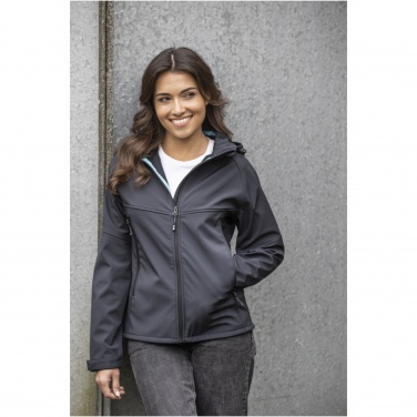 Logo trade promotional merchandise photo of: Coltan women’s GRS recycled softshell jacket