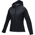 Coltan women’s GRS recycled softshell jacket, Solid black