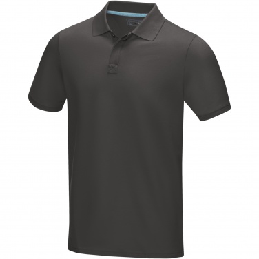 Logo trade promotional products image of: Graphite short sleeve men’s organic polo