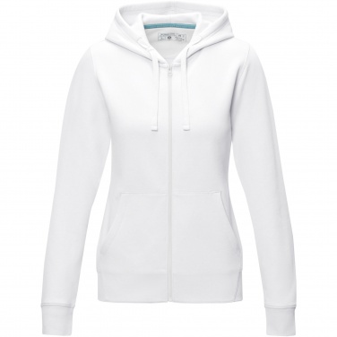 Logotrade promotional product picture of: Ruby women’s organic recycled full zip hoodie