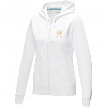 Logo trade promotional giveaways picture of: Ruby women’s organic recycled full zip hoodie