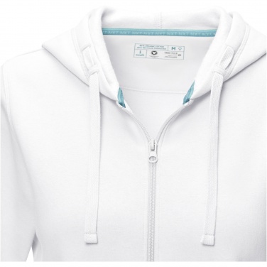 Logo trade promotional merchandise photo of: Ruby women’s organic recycled full zip hoodie