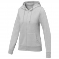 Theron women’s full zip hoodie, Heather grey