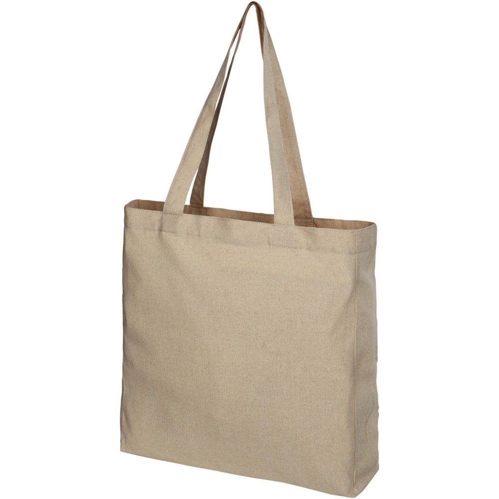 Logo trade advertising products picture of: Pheebs 210 g/m² recycled gusset tote bag 13L