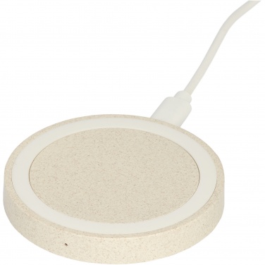 Logo trade promotional gifts picture of: Naka 5W wheat straw wireless charging pad