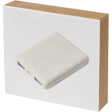 Logo trade promotional giveaways image of: Asama 5000 mAh wheat straw power bank