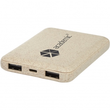 Logo trade promotional product photo of: Asama 5000 mAh wheat straw power bank