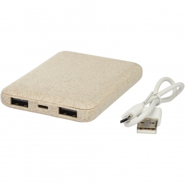 Logotrade promotional merchandise image of: Asama 5000 mAh wheat straw power bank