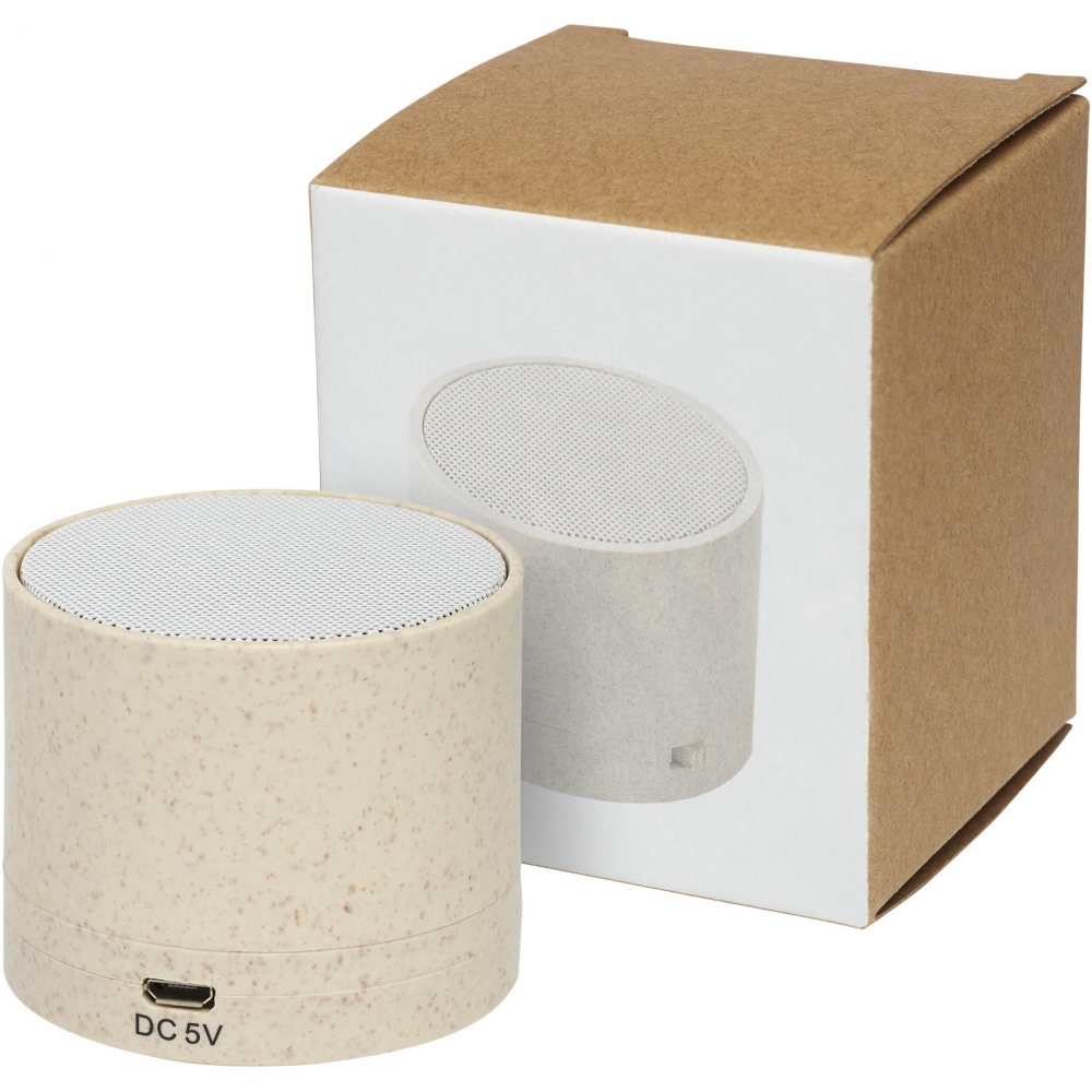 Logotrade promotional item picture of: Kikai wheat straw Bluetooth® speaker