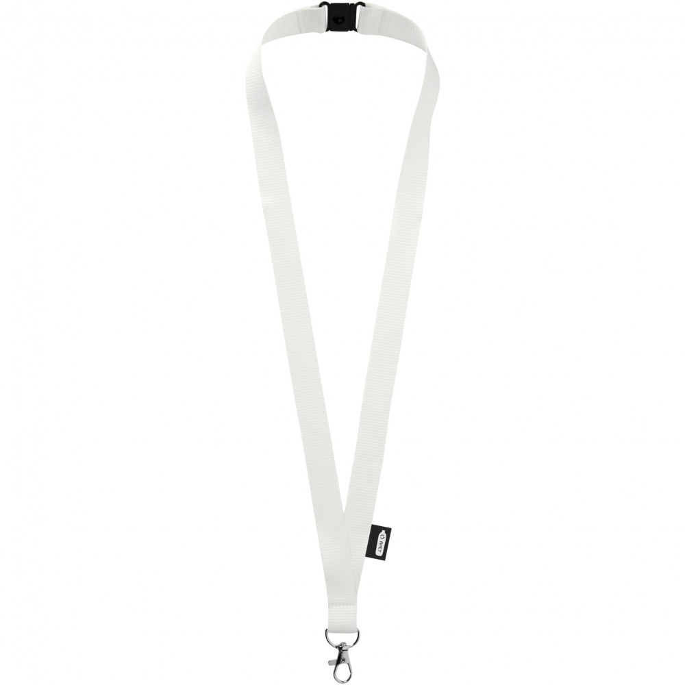 Logotrade corporate gift image of: Tom recycled PET lanyard with breakaway closure