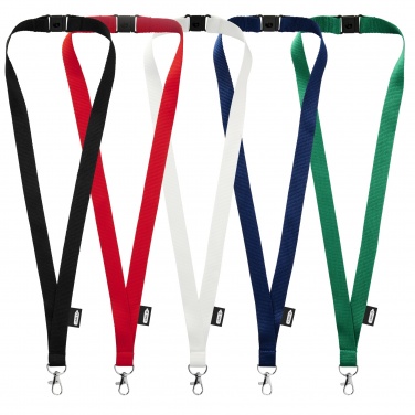 Logo trade corporate gift photo of: Tom recycled PET lanyard with breakaway closure