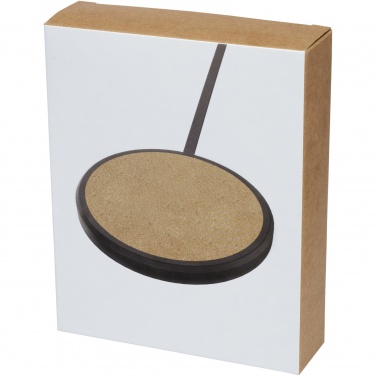 Logo trade promotional giveaway photo of: Kivi 10W limestone/cork wireless charging pad