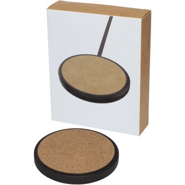 Logo trade advertising products image of: Kivi 10W limestone/cork wireless charging pad