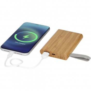 Logo trade promotional item photo of: Tulda 5000 mAh bamboo power bank